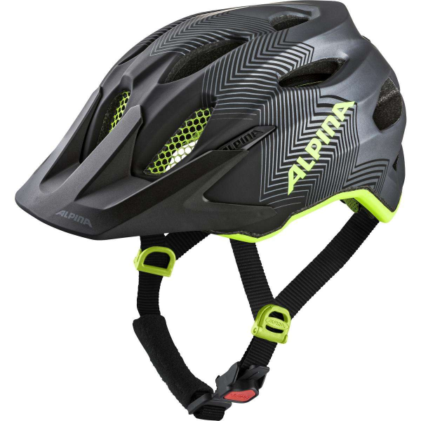 Alpina CARAPAX JR., black-neon yellow matt, 51-56