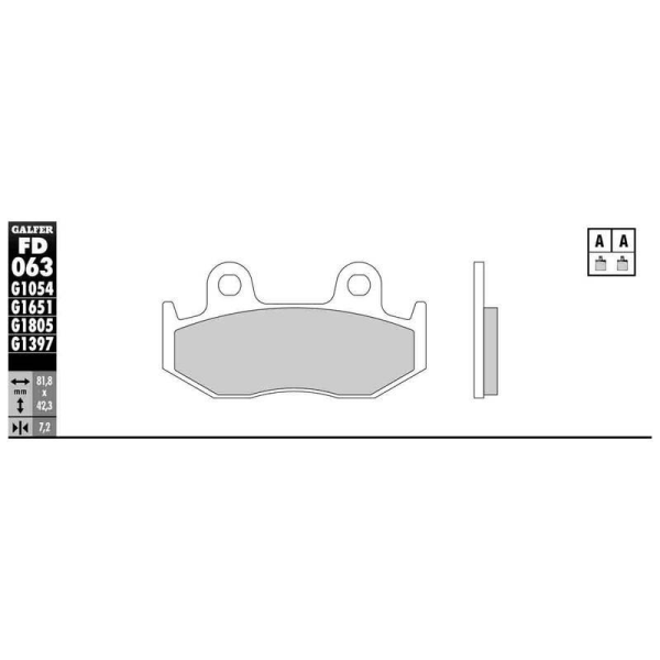 GALFER Bremsbelag Galfer Semi-Metal (Paar)