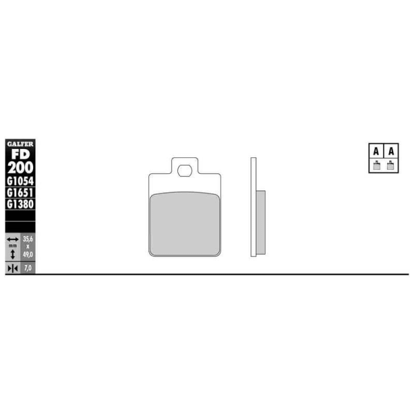 GALFER Bremsbelag Galfer Semi-Metal (Paar)