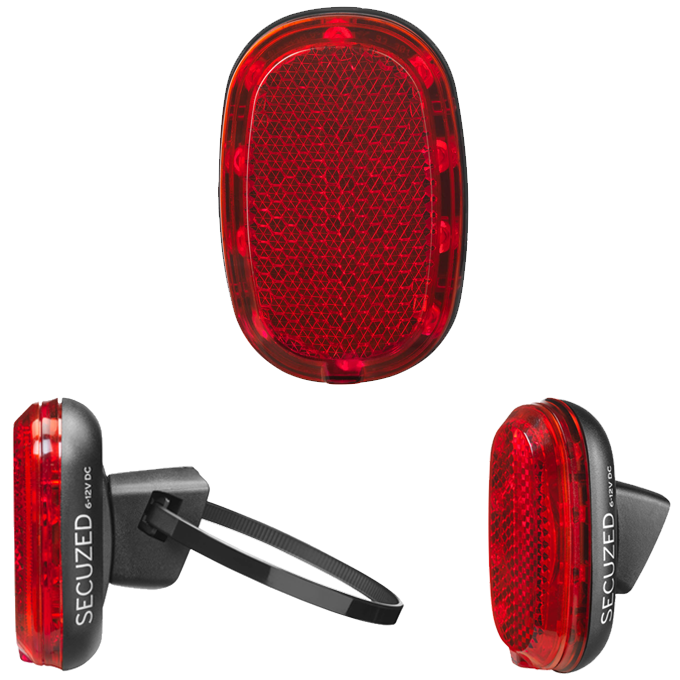 Busch & Müller Rücklicht E-Bike, SECUZED, DC 6-15V, Schutzblech/Sattelstütze/Streben Montage, 333ALDC, he8