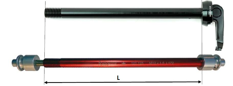 FollowMe Steckachs-Aufnahmeadapter M12x1.75 Länge 174mm