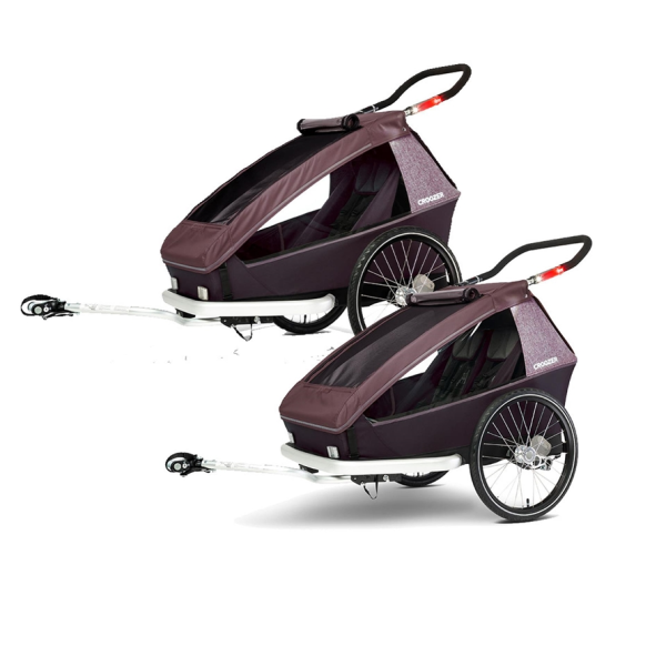 Croozer Anhänger Vaaya 2 2in1 Red 2in1 (Bike+Buggy) / Blossom red