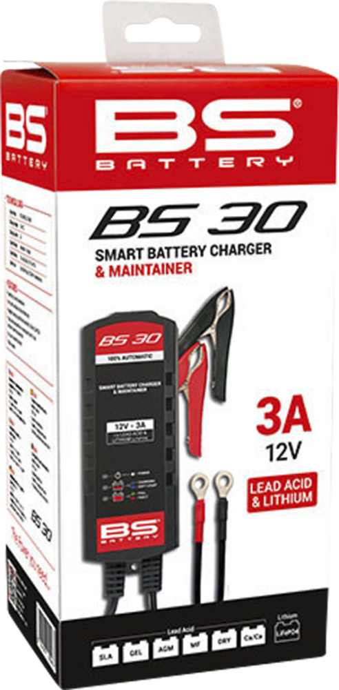 BS Battery Batterieladegerät Säure & Lithium BS30