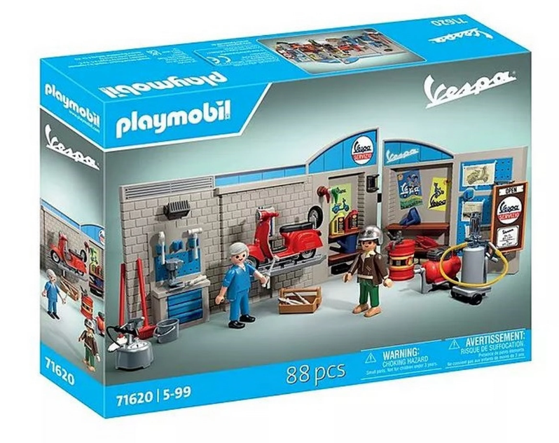 Modell PLAYMOBIL 60s Vespa Garage 71620 Vespa Sprint Veloce 150 1969 mit Werkstatt rot