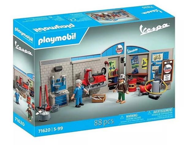 Modell PLAYMOBIL 60s Vespa Garage 71620 Vespa Sprint Veloce 150 1969 mit Werkstatt rot