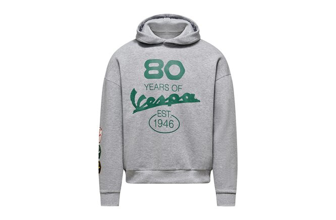 Vespa Vespa Hoodie 80th Anniversary Grey Melan