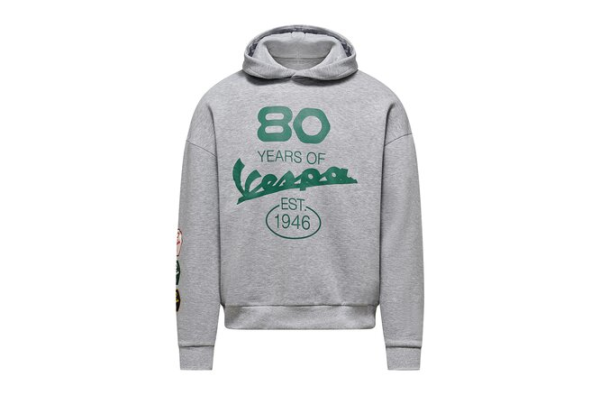 Vespa Vespa Hoodie 80th Anniversary Grey Melan